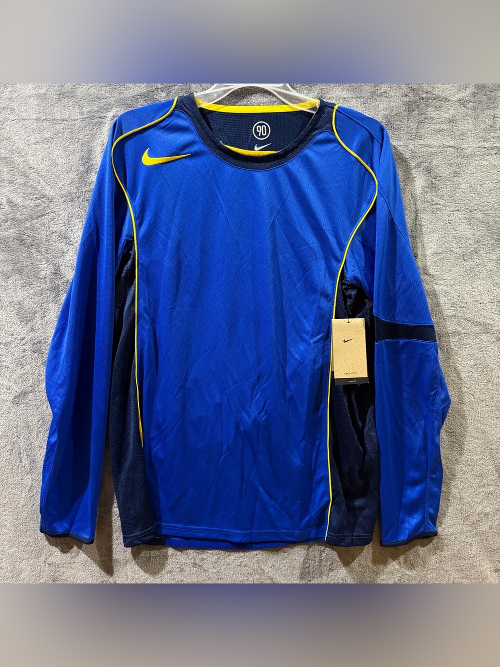 Nike Total 90 Dri-FIT Long Sleeve Shirt Blue [HV3512-480] Men’s Size Medium New